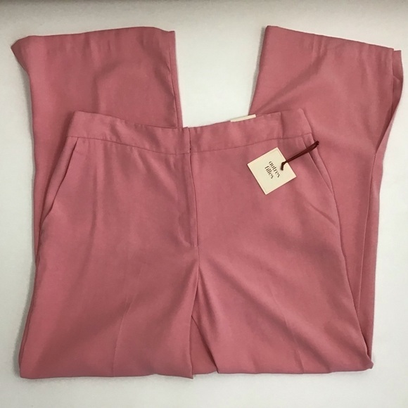 Soft Pink Autres Filles straight leg trousers size Med see measurements. NWT - Picture 3 of 12